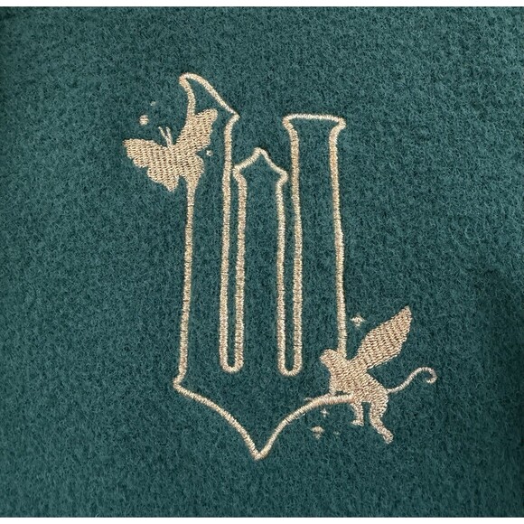 Wicked Elphaba Graphic Cardigan Paul Tazewell Green size L Embroidered Oz Ariana - Picture 6 of 11
